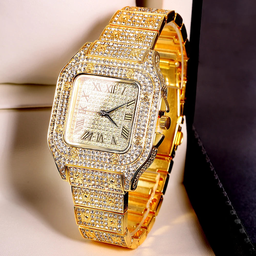 Watch for Men ,Bling Rapper Necklace, Watch+Bracelet Jewelry