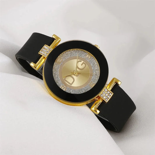 Watch Casual Sport Black White Silicone Women's Clock versatile dress Gift Watches