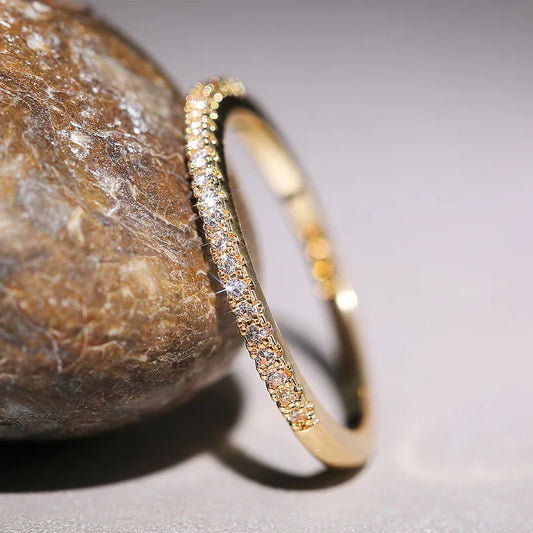 Rings for Women Wedding Brilliant Cubic Zircon High Quality Versatile Female Finger Ring Jewelry