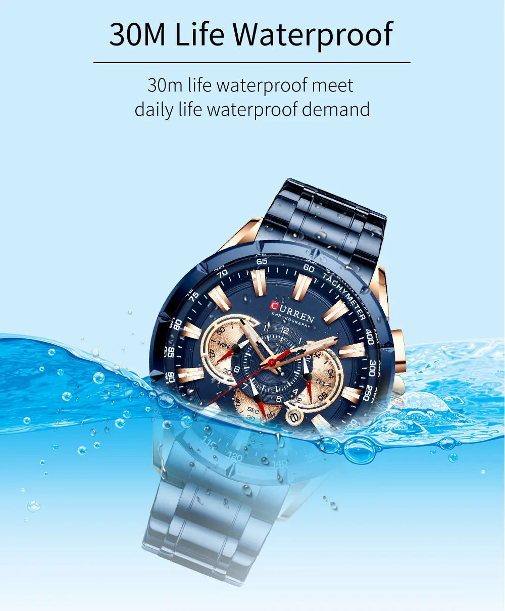 CURREN New Casual Sport Chronograph