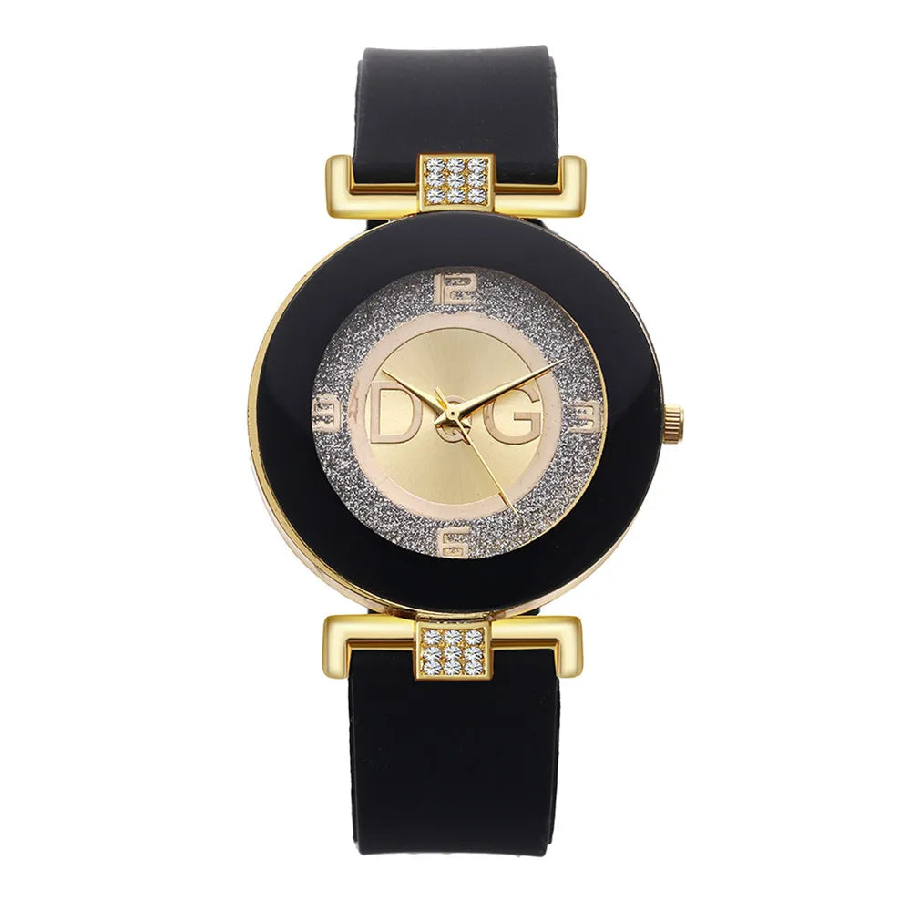 Watch Casual Sport Black White Silicone Women's Clock versatile dress Gift Watches