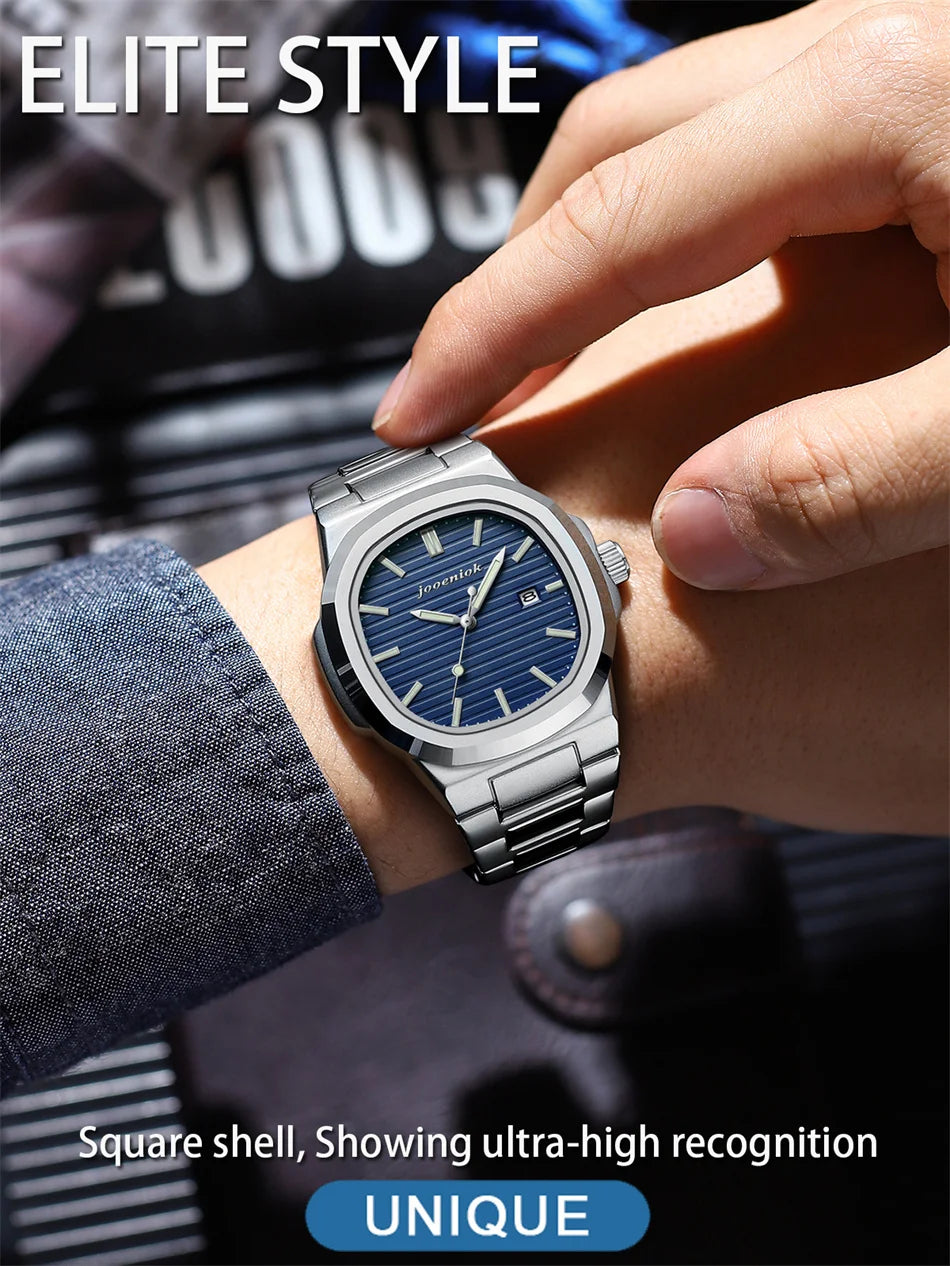 JOOENIOK Top Luxury Square Man Watch