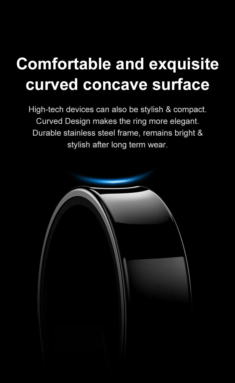 R09 Smart Ring Men Women with Charging Case,Heart Rate Blood Oxygen