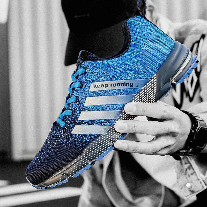 Men Sneakers Fashion Breathable Mesh Comfortable Black Sports Shoes