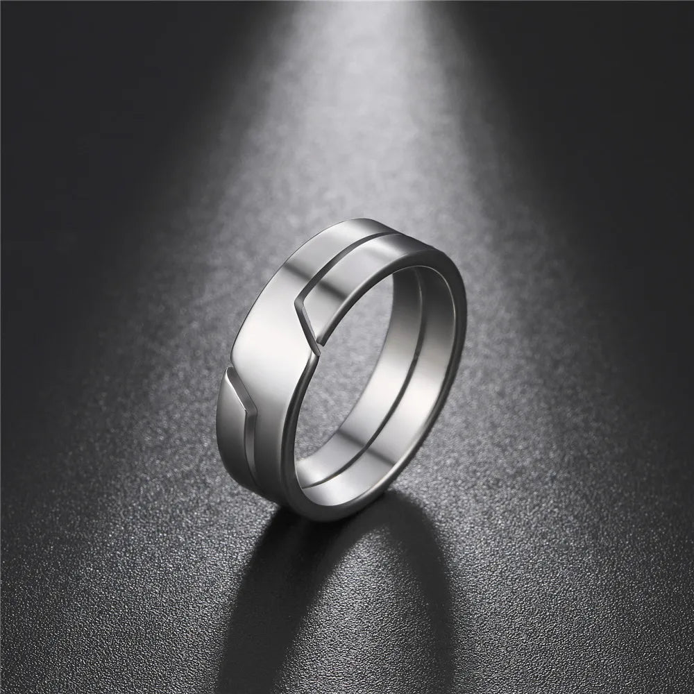 Ring for Men Women Black Minimalist Casual Finger