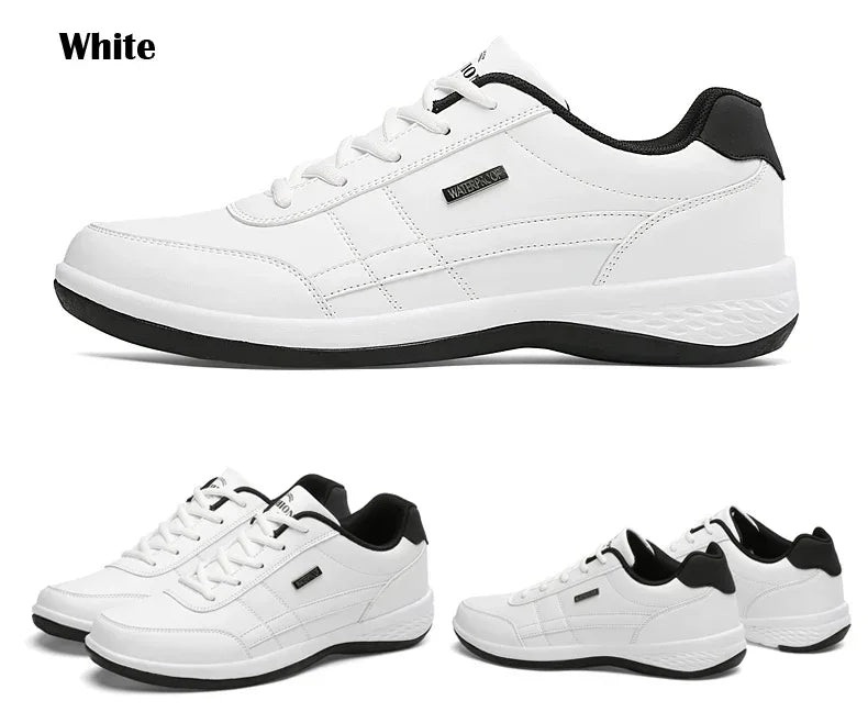 Sneakers Leisure Male Leather Sports Shoes Non-Slip Footwear Tennis for Men