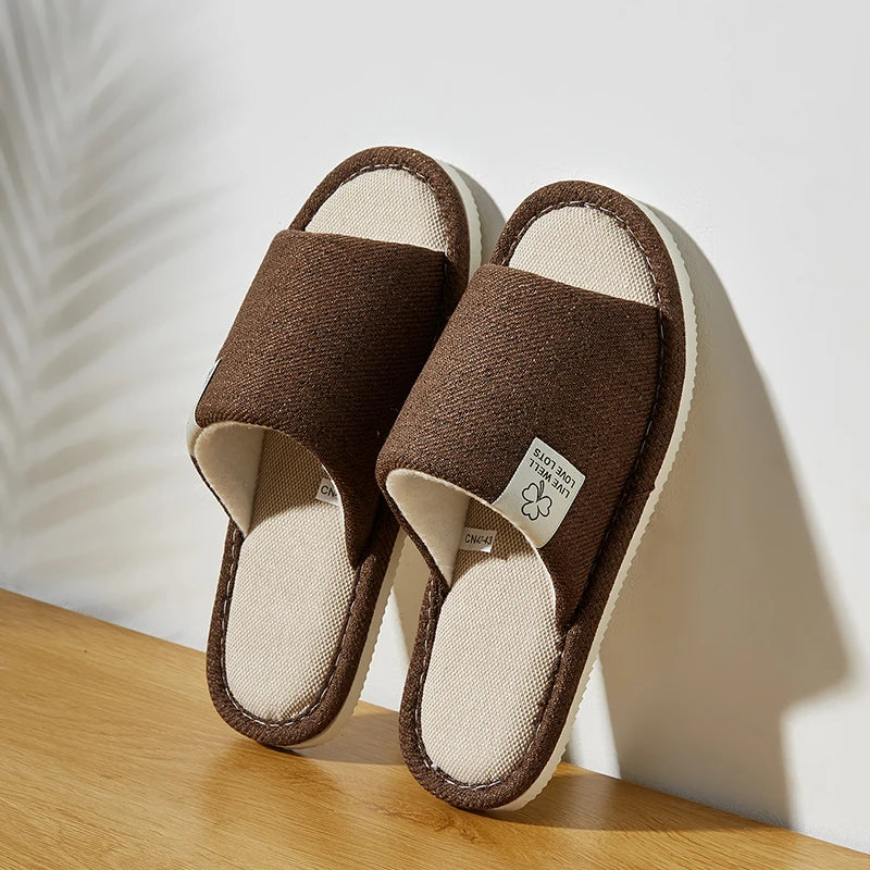 Home Linen Slippers For Men's & Women's Shoes Summer