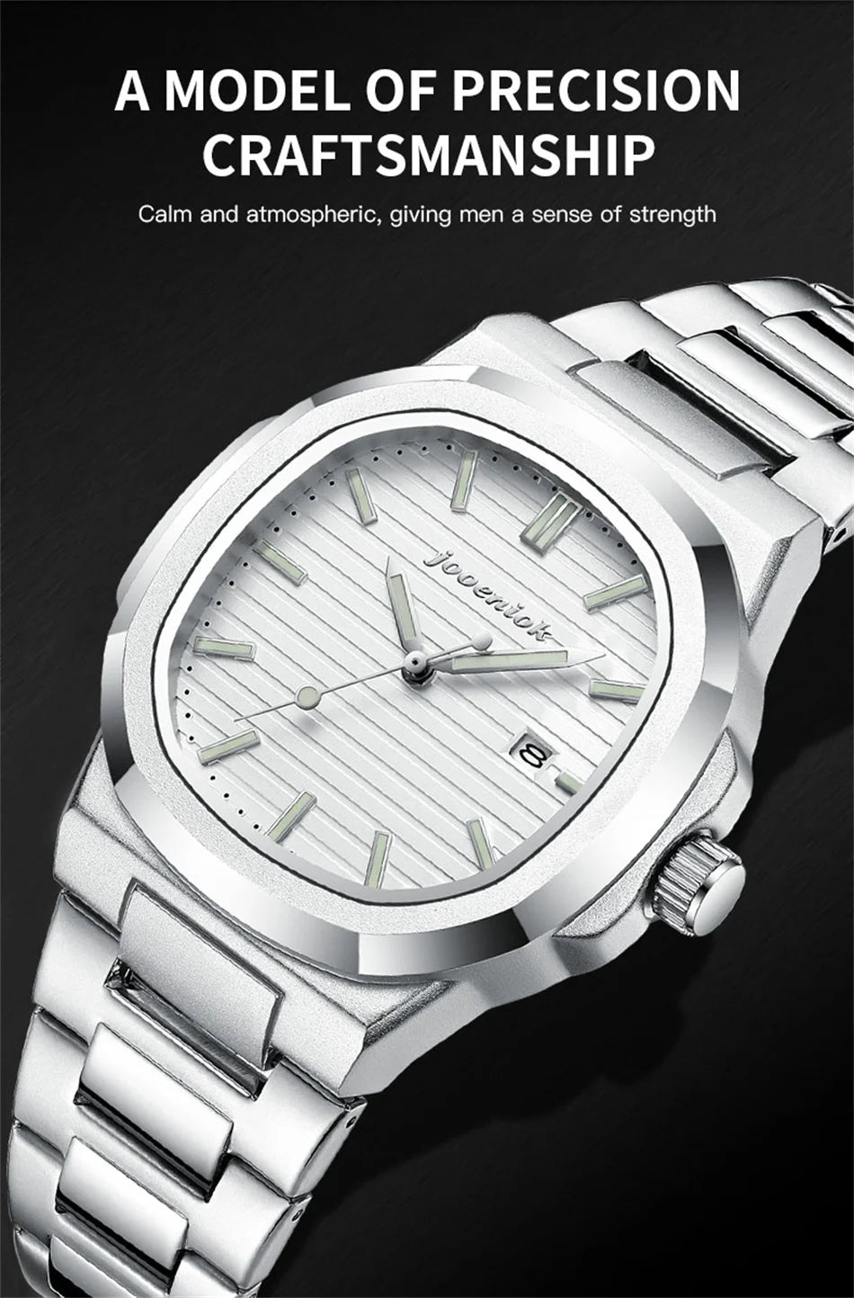 JOOENIOK Top Luxury Square Man Watch