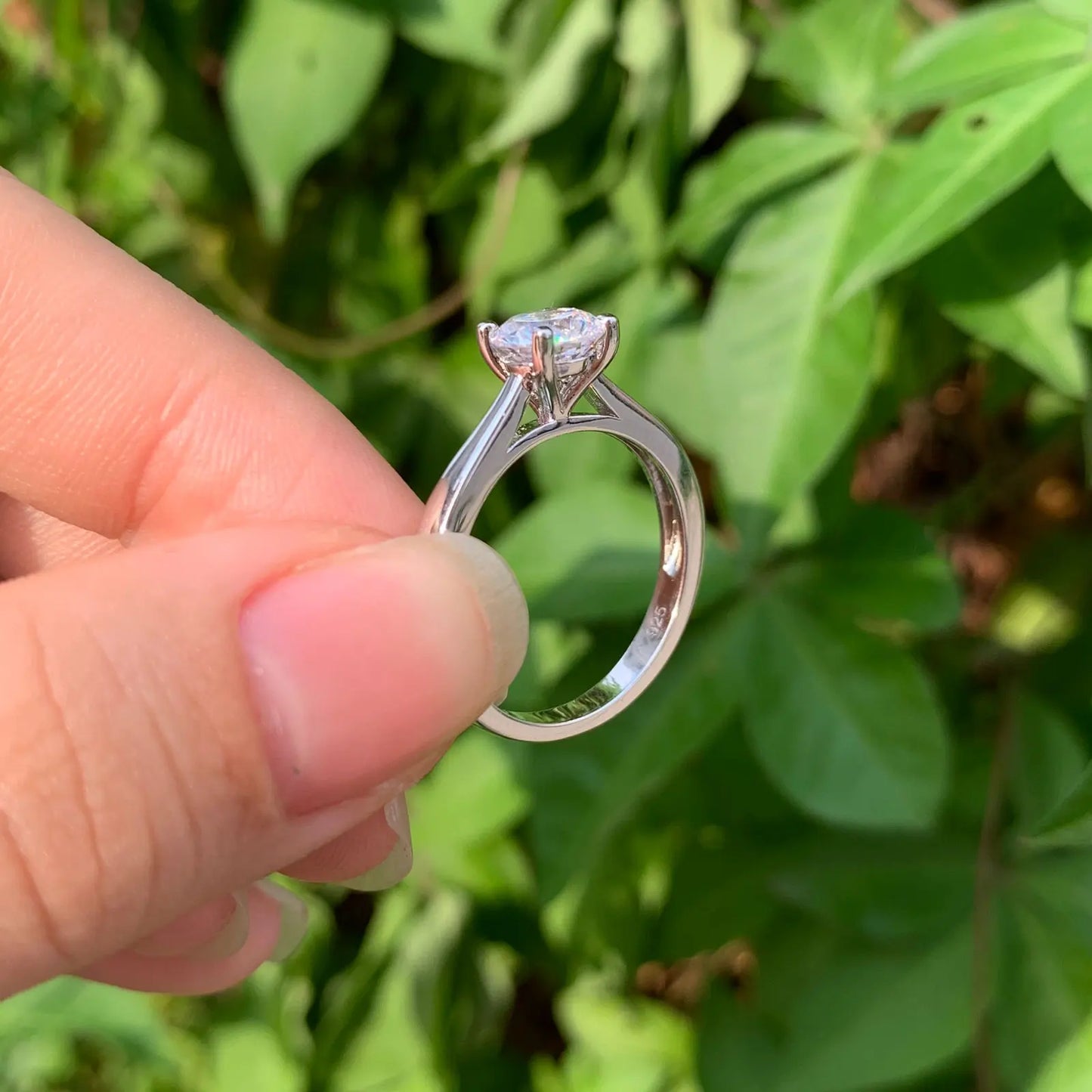 Ring Wedding Band White Yellow Gold Jewelry Luxury Solitaire