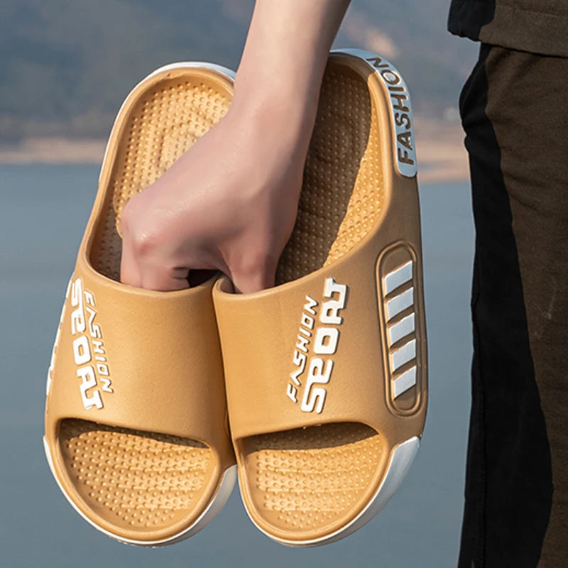 Home Slippers For Women Man Open Toe Trend Slides Couple Light Beach Shoes Sandals
