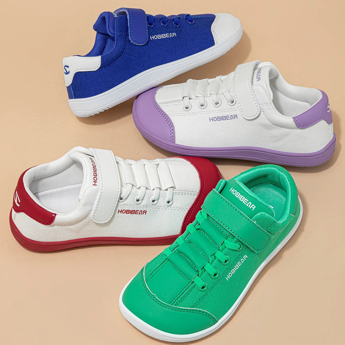 Shoes Kids Wide Toe Minimalist Sneakers Lightweight Hook Loop Artificial Leather Fabric Shoes