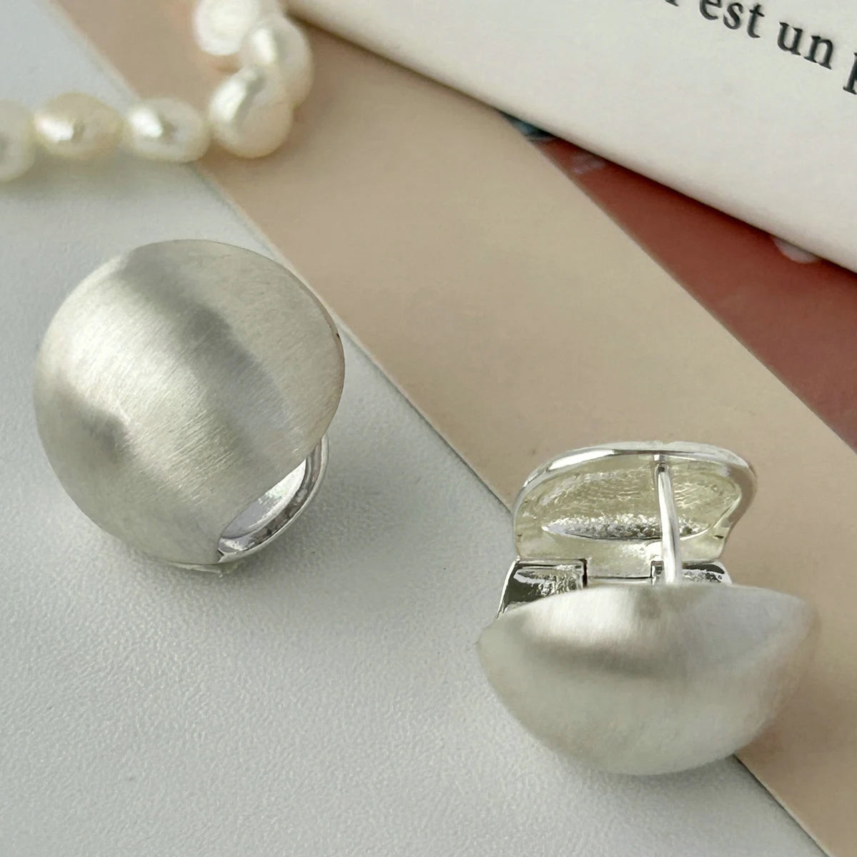 Earrings for Women Vintage Metal Big Ball Round Earring Jewelry Gifts