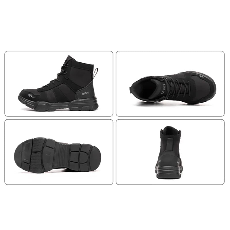 Safety Shoes Men Steel Toe Shoes Puncture-Proof Sneakers Women Non