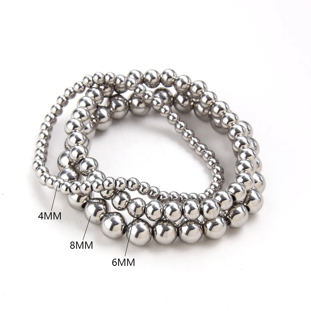 Bracelets Gold Sliver Color  Beaded Bracelet For Women Men Jewelry