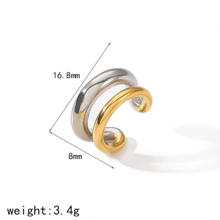 Ear Clip Waterproof Metal Unique Fashion Trendy Women Gift
