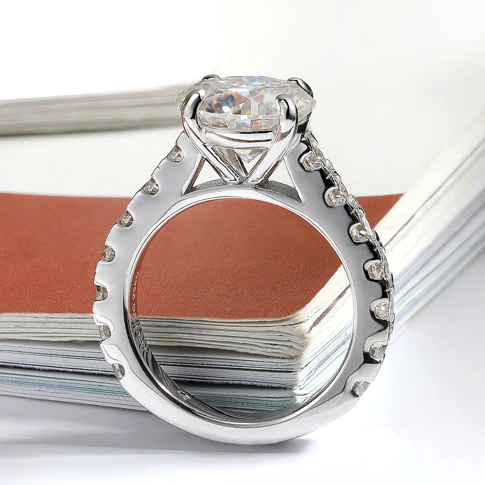 Rings Set for Women Man Wedding Bridal Gift 100% S925 Sterling Silver Row Rings Fine Jewelry