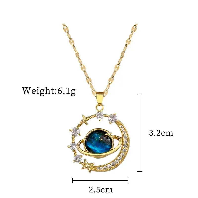 Steel Star Series Necklace for Women Gold Color Necklaces Jewelry Gifts