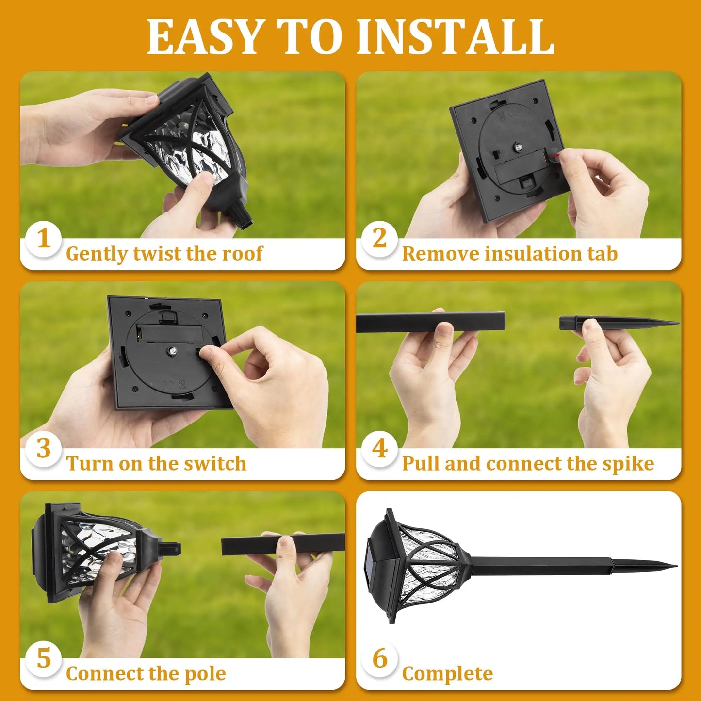 Lights Outdoor Lamp Waterproof Warm Light Garden Courtyard