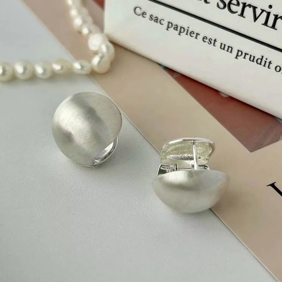 Earrings for Women Vintage Metal Big Ball Round Earring Jewelry Gifts