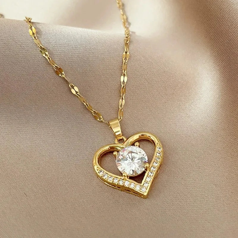 Necklace for women 2022 Golden Stainless Steel  Necklaces Jewelry for Girl