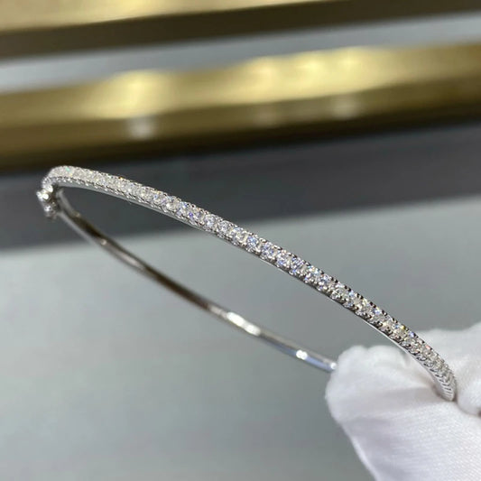 Quality  Gold Bangle Move Diamond Bangle Wedding Jewelry Around Rivet 6cm Bangle
