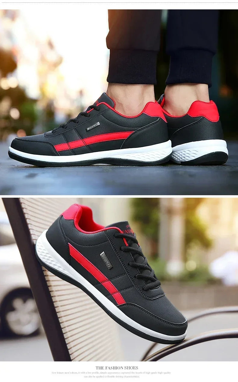 Sneakers Leisure Male Leather Sports Shoes Non-Slip Footwear Tennis for Men