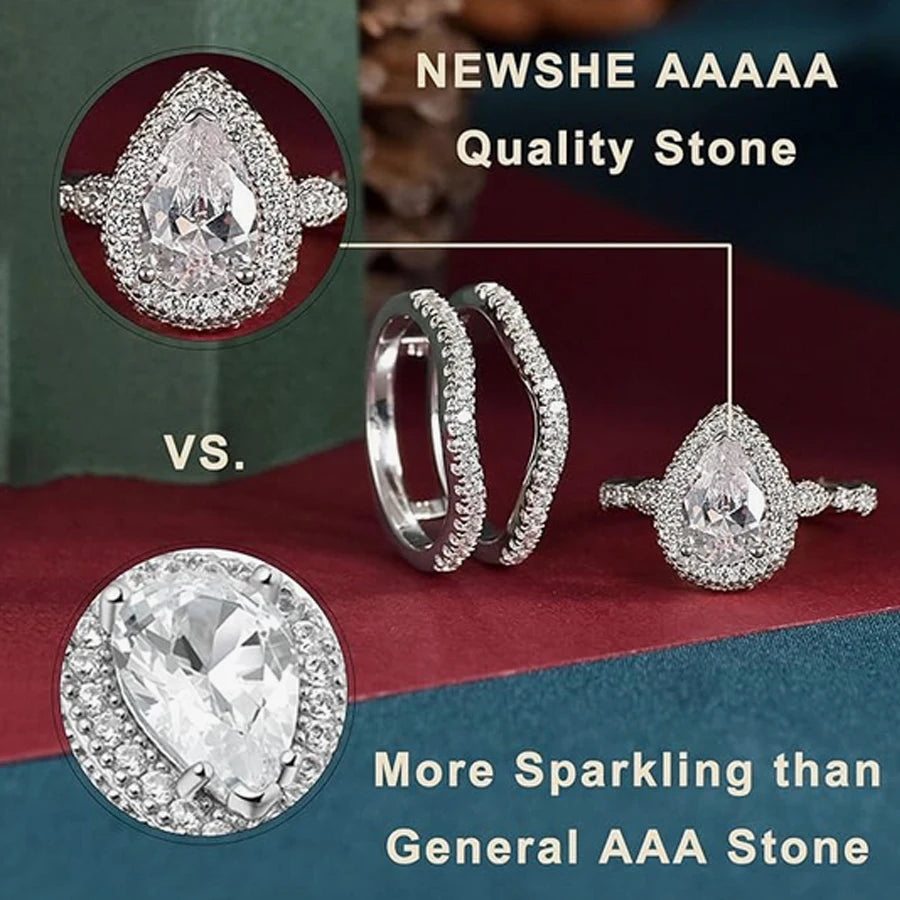 Silver Engagement Ring Enhancer Wedding Band for Women