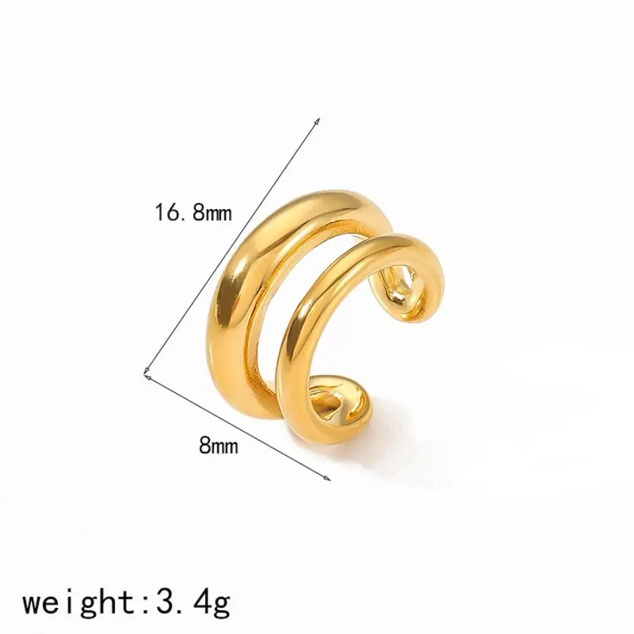 Ear Clip Waterproof Metal Unique Fashion Trendy Women Gift
