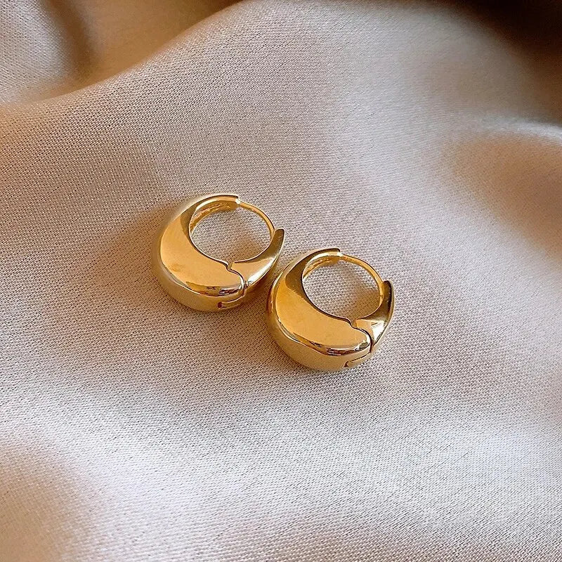 Earrings Metallic Geometric Ear Buckle Minimalist Style