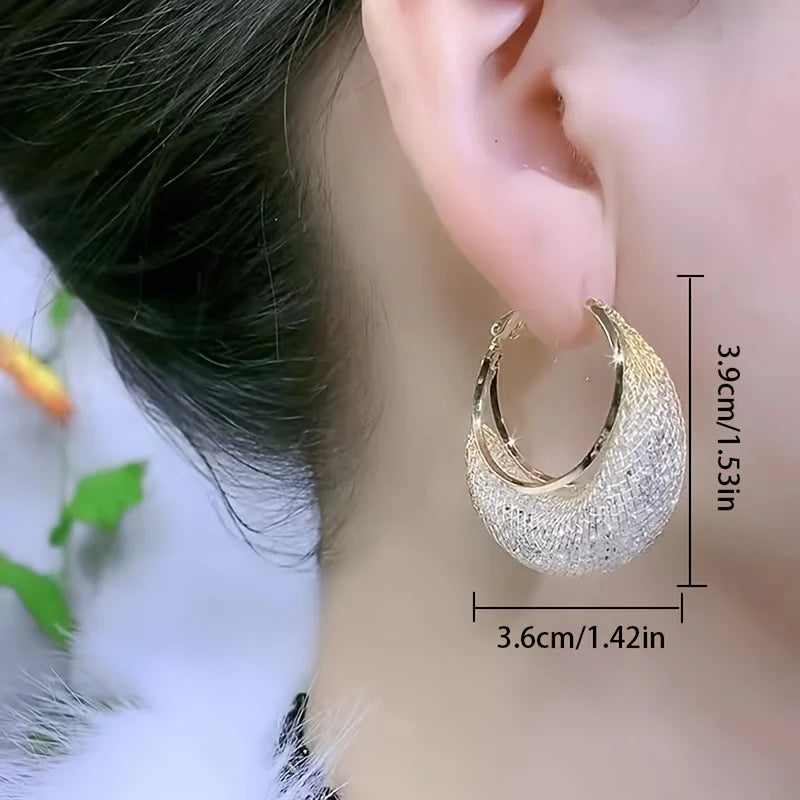 Earrings Iron Jewelry Rhinestones Inlaid Elegant Leisure Style For Women Party Earrings