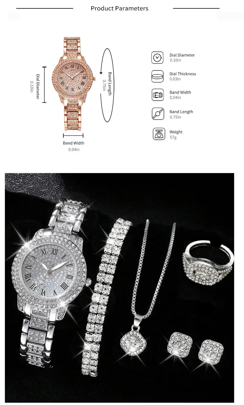 Watch Luxury Elegant Alloy  Watch Alloy Rhinestone Bracelet Montre
