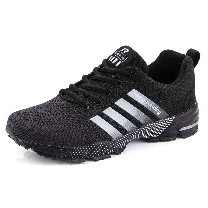 Men Sneakers Fashion Breathable Mesh Comfortable Black Sports Shoes