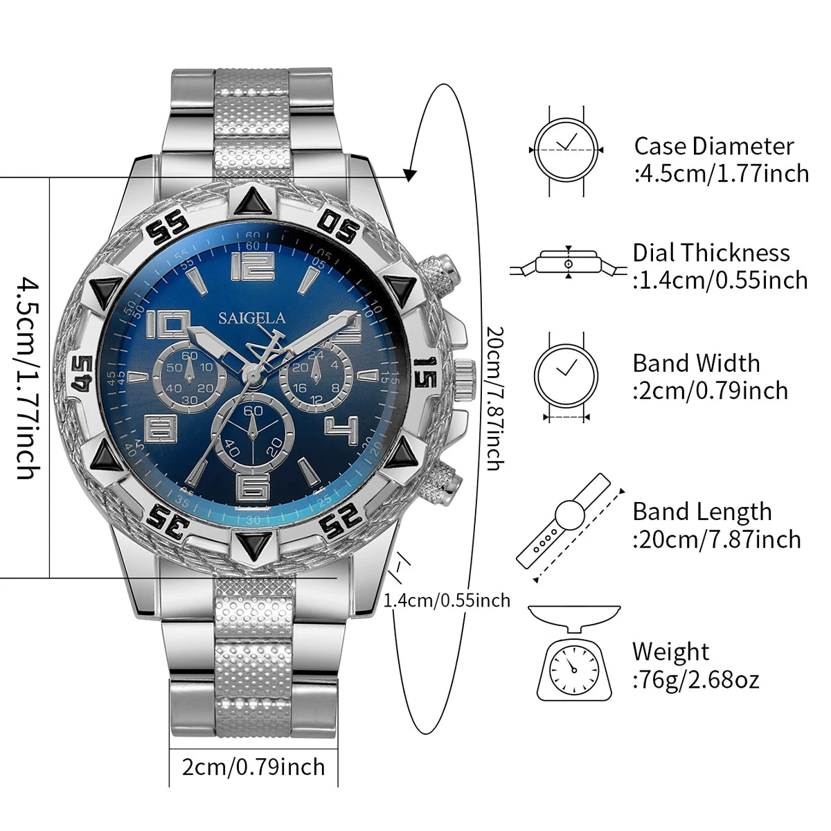 Quartz Watch Male Wristwatches Set (Without Box)