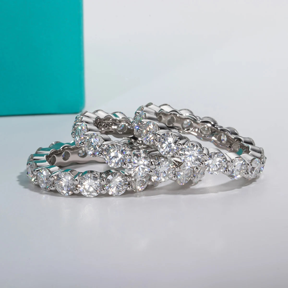 Ring  925 Sterling Silver 18K Gold Plated Eternity