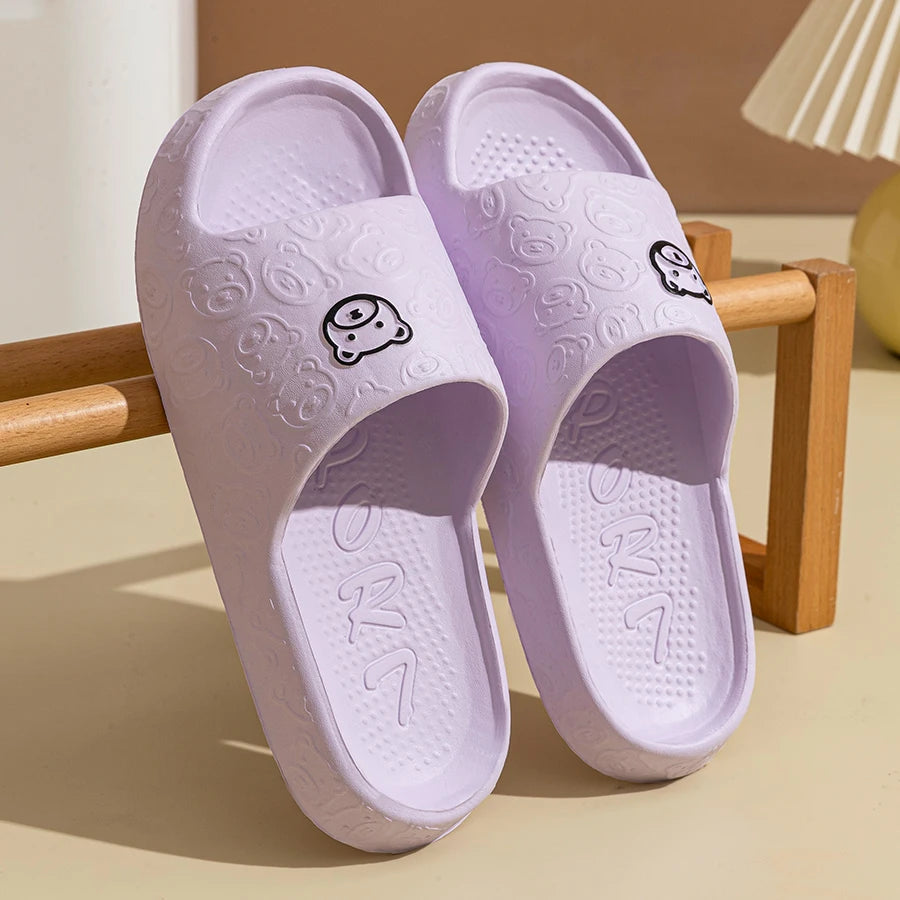 Summer Fashion Men's Slippers Printting Little Bear Sandals