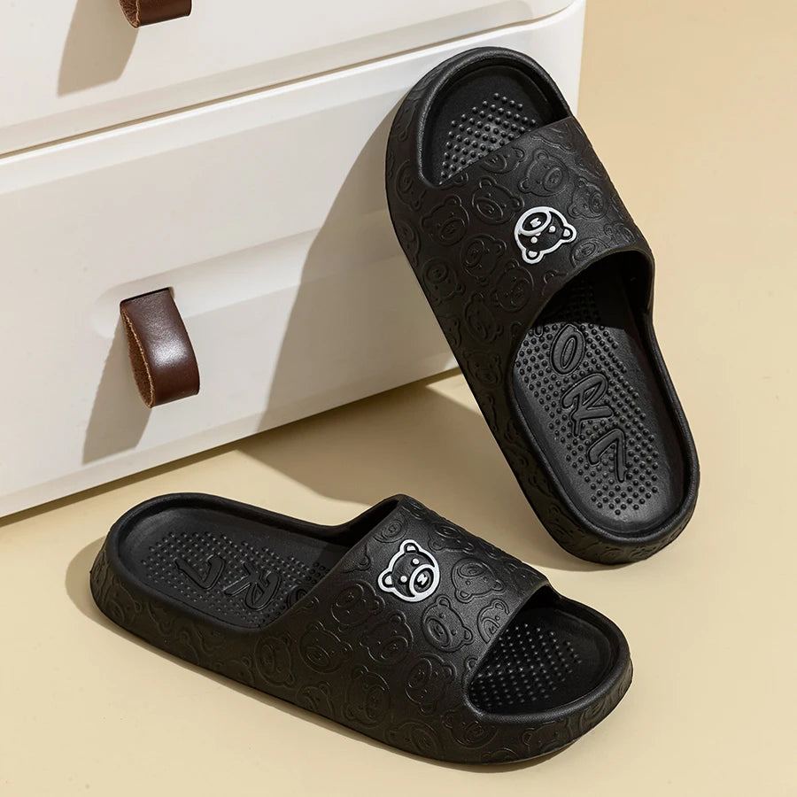 Summer Fashion Men's Slippers Printting Little Bear Sandals