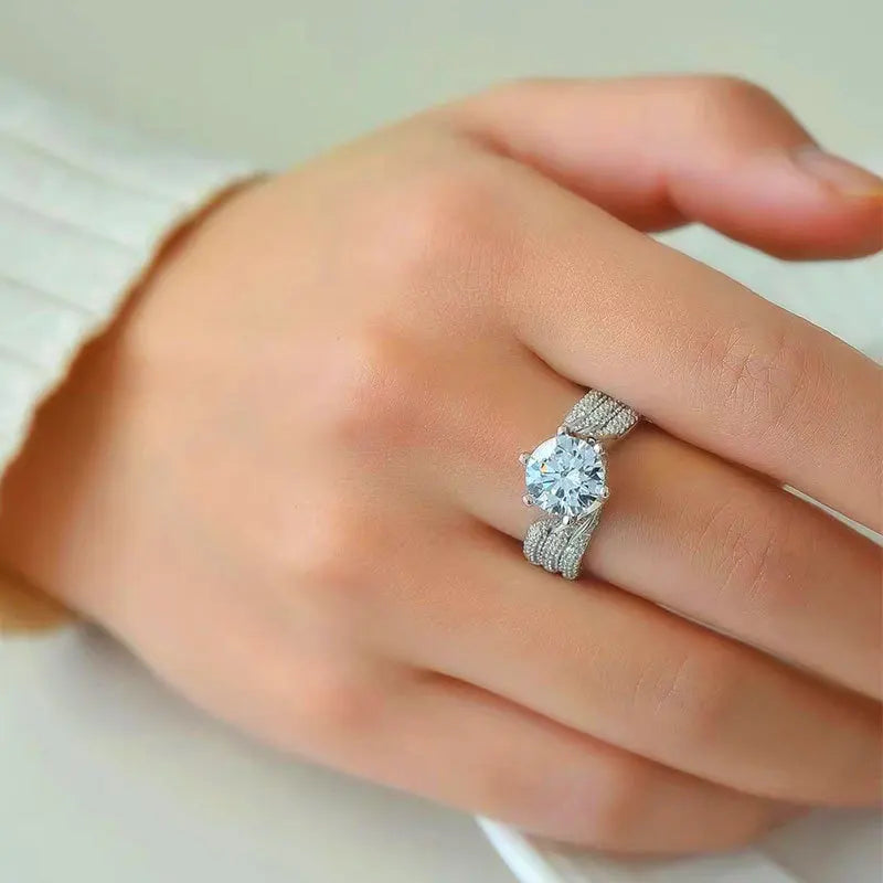 Solitaire Ring For Women 925  Jewelry