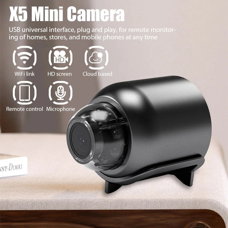 HD Night Vision Camera Home X5 Remote Camera Kids Pet Safety Monitoring