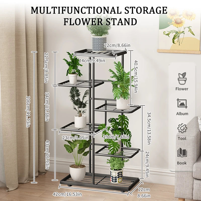 Stand For Flowers Flower Stand Flowerpot Organizer Iron 4/5/6Layers Plant