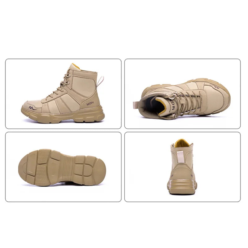 Safety Shoes Men Steel Toe Shoes Puncture-Proof Sneakers Women Non