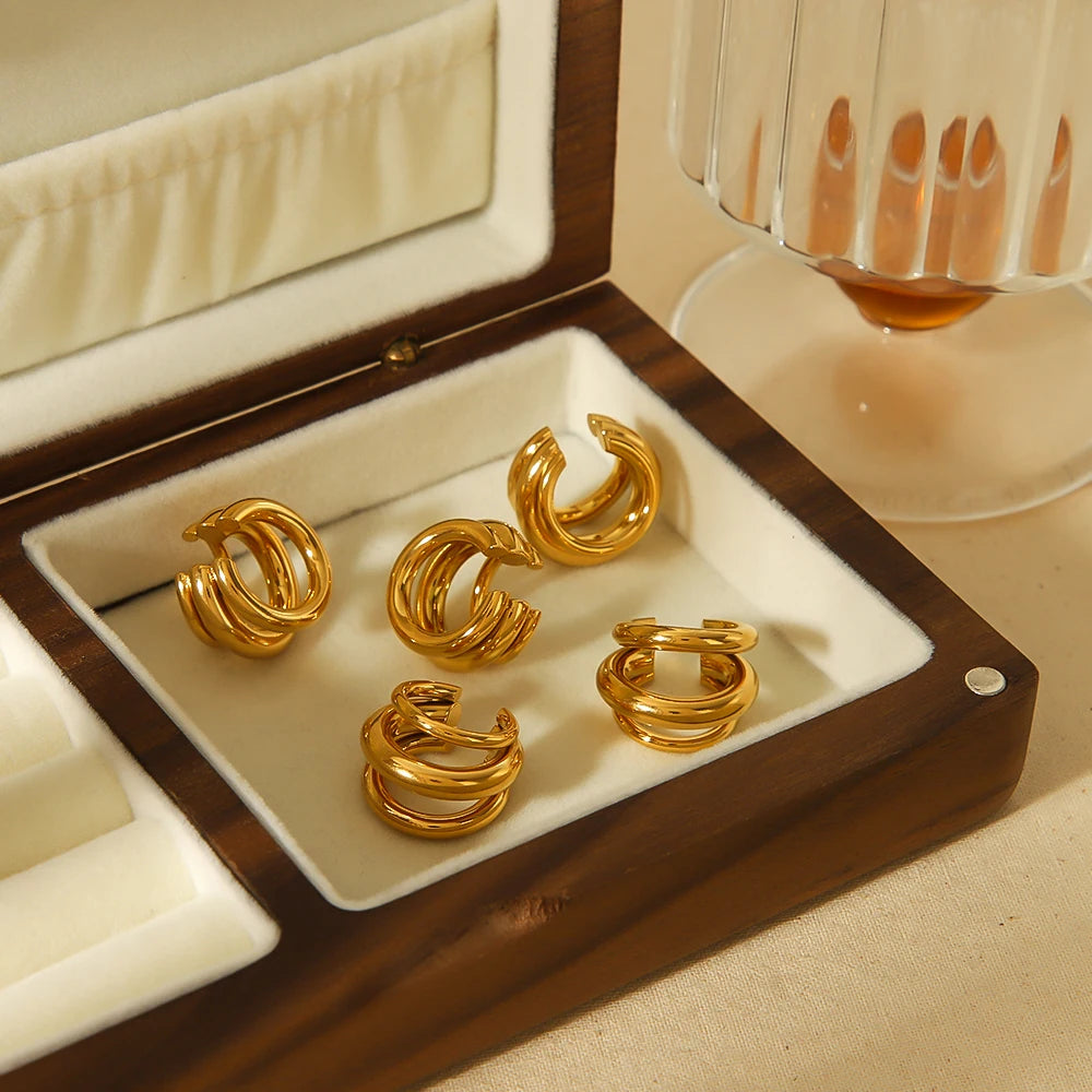 Ear Clip Waterproof Metal Unique Fashion Trendy Women Gift