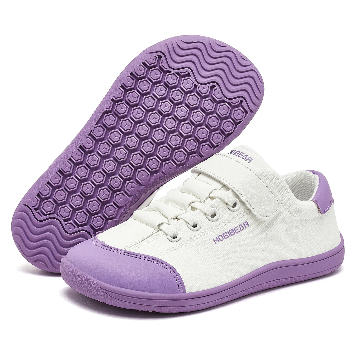 Shoes Kids Wide Toe Minimalist Sneakers Lightweight Hook Loop Artificial Leather Fabric Shoes