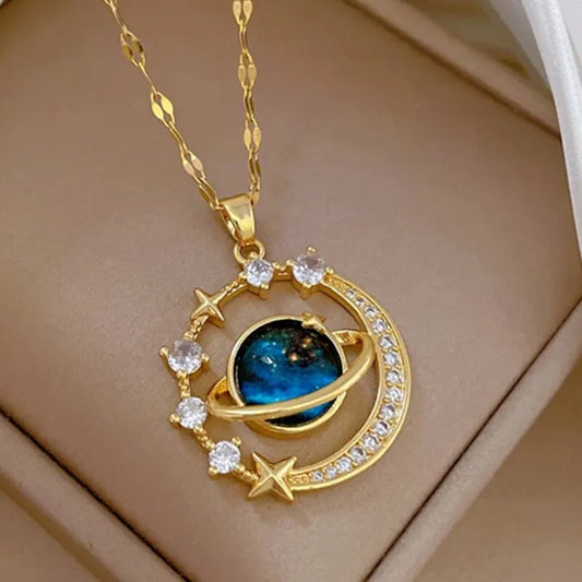 Steel Star Series Necklace for Women Gold Color Necklaces Jewelry Gifts