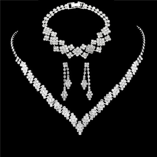 earrings necklace, wedding jewelry gift, fashionable style
