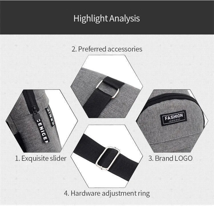 Large Capacity Fanny Pack, Adjustable Strap For Outdoor Activities, Travel Running, Hiking, And Cycling