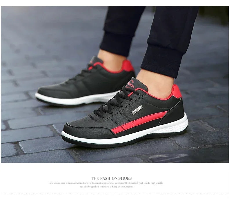 Sneakers Leisure Male Leather Sports Shoes Non-Slip Footwear Tennis for Men
