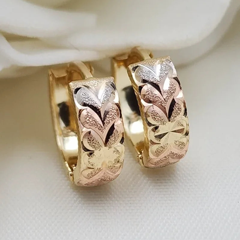 Earrings Women Hollow Out Irregular Gold Color  Luxury Trendy Jewelry