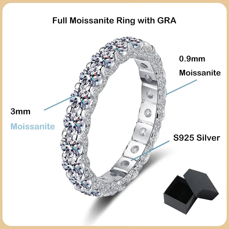 Ring For Women S925 Silver Wedding Band Rings Fine Jewelry