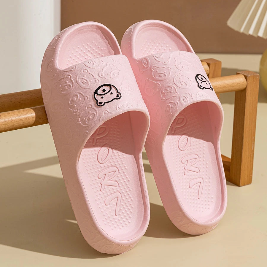 Summer Fashion Men's Slippers Printting Little Bear Sandals