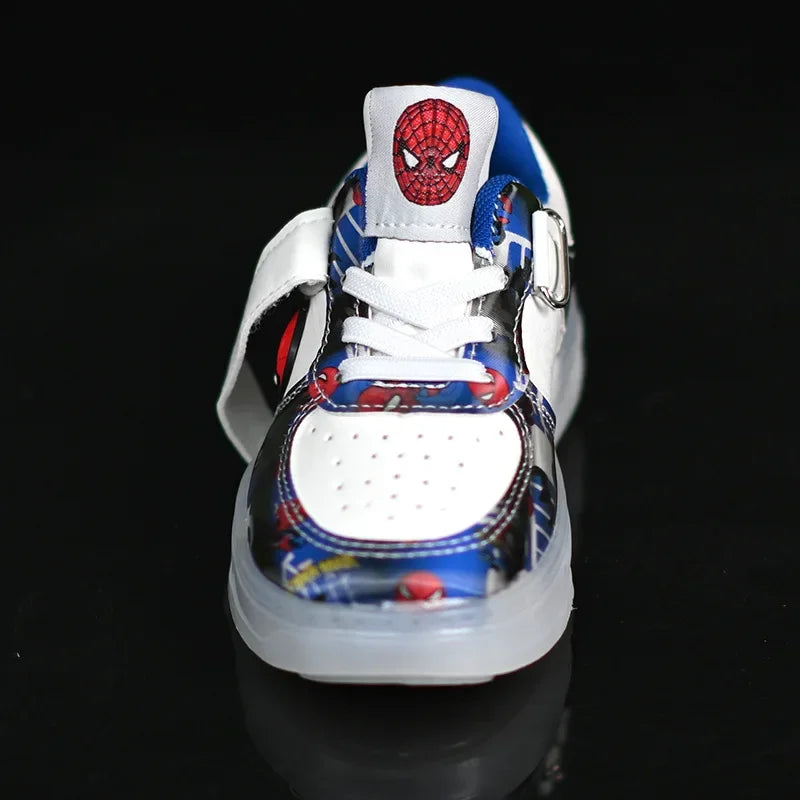 Disney Led Light Shoes for Kids Fashion Cartoon Spiderman